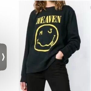 NWT Marc Jacobs Black and Yellow Crewneck Sweater Smiley Face heaven oversized